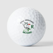 Balles De Golf 75e Anniversaire Nom Monogramme Hommes (Recto)