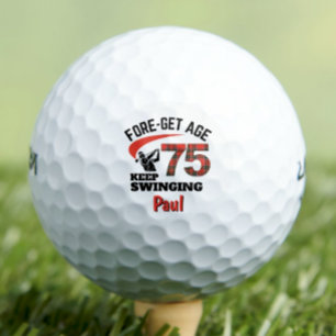 Balles De Golf 75e cadeau pour ami - FORE-get Age 75 ans