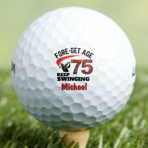 Balles De Golf 75e cadeau Tartan pour papa - Continuez à faire pi
