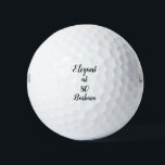 Balles De Golf 80 ans 80th Birthday Personnaliser le cadeau<br><div class="desc">Un cadeau simple et élégant pour les 80 ans amoureux et actifs ! Le texte dit Elegant à 80 avec un nom qui peut être changé et customisé!</div>