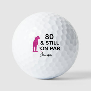 Balles De Golf 80e anniversaire Femmes Golfer Funny Custom