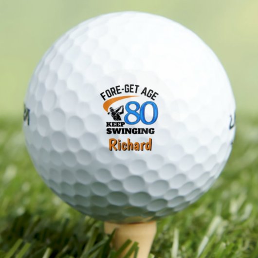 Balles De Golf 80e Anniversaire Golf Balls 80 Ans Drôle Cadeau Bl