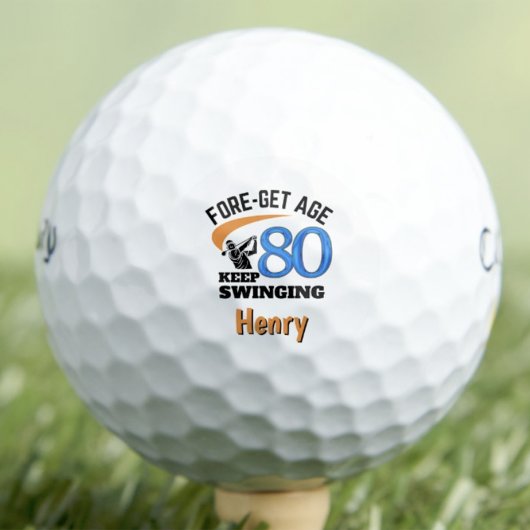 Balles De Golf 80e cadeau d'anniversaire pour le voisin - Continu