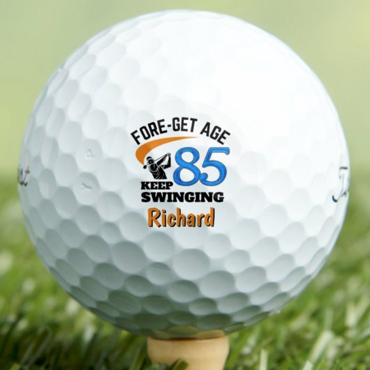 Balles De Golf 85e anniversaire 85 ans drôle Cadeau bleu - 12 Pac