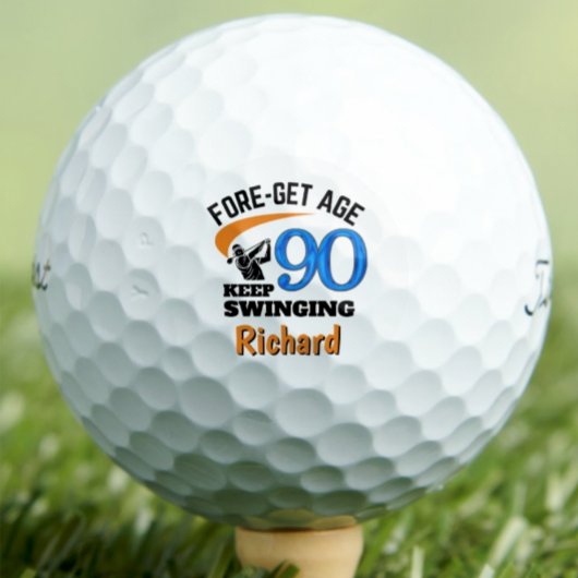 Balles De Golf 90e Anniversaire Golf Balls 90 Ans Drôle Cadeau Bl