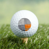 Balles De Golf À damiers Plaid gris orange (T-shirt Insitu)
