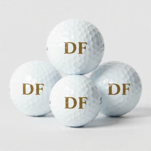 Balles de golf à monogramme doré