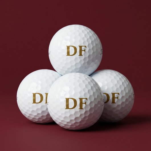 Balles de golf à monogramme doré