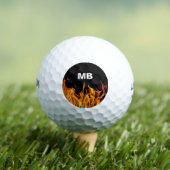 Balles de golf à monogramme Flames pour hommes (T-shirt Insitu)