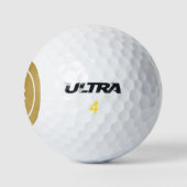 Balles de golf à monogramme métallisé or blanc (Logo)