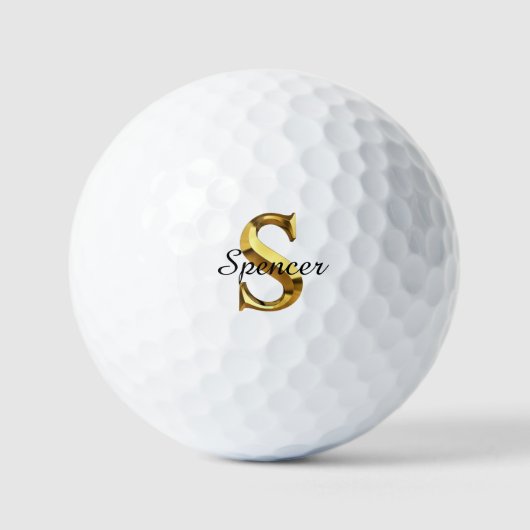 Balles de golf à monogramme personnalisé | Nom per (Recto)