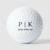 Balles de golf à valeur de monogramme moderne 12 p (Recto)