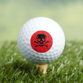 Balles de golf à valeur rouge Black Skull 3 pack (T-shirt Insitu)