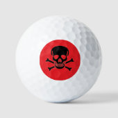 Balles de golf à valeur rouge Black Skull 3 pack (Recto)