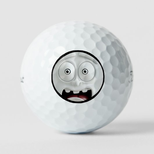 Balles de golf à visage terrifié drôle (Recto)