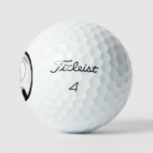 Balles de golf à visage terrifié drôle (Logo)