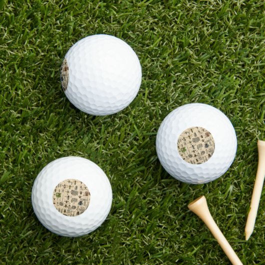 Balles De Golf Abeille Insecte Bug Wasp Nature Peinture des abeil (Herbe in situ)