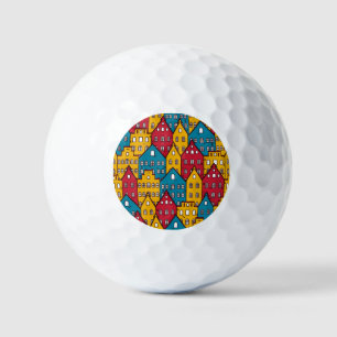 Balles De Golf Abstrait urbain : motif urbain vintage
