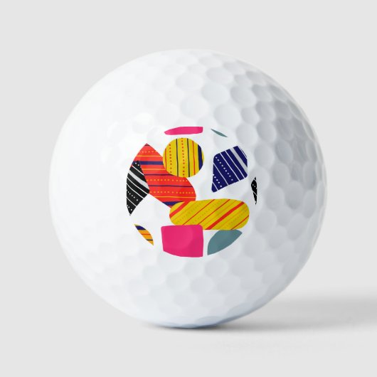Balles De Golf Abstraite main dessinée, motif élégante. (Recto)