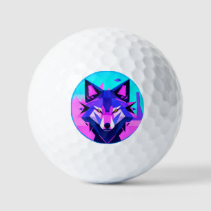 Balles De Golf Accessoires de sport Cadeau Tête de Loup Néon Futu