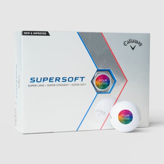 Balles De Golf Add Upload Logo Here Template Callaway Supersoft (Conditionnement)