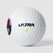 Balles De Golf Adorable Fille d'Anime Rétro & Son Chien (Logo)
