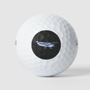 Balles De Golf Aéronef Chrome Comme Cessna Black Carbon Fibres