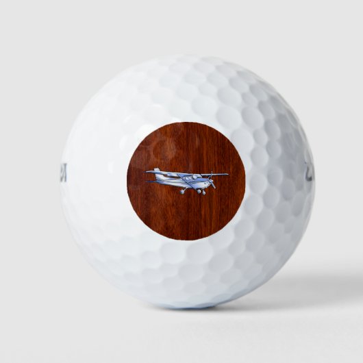 Balles De Golf Aéronef Classique Chrome Cessna Flying Mahogany (Devant)