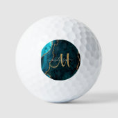 Balles De Golf Agate de Parties scintillant en or violet chic, mo (Recto)