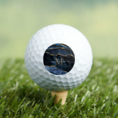 Balles De Golf Agate Navy Blue Gold Votre nom Lettre Golf Balls (T-shirt Insitu)