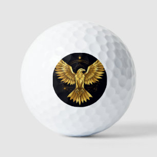 Balles De Golf Aigle Géométrique Doré