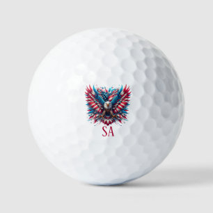 Balles De Golf Aigle rouge blanc et bleu américain