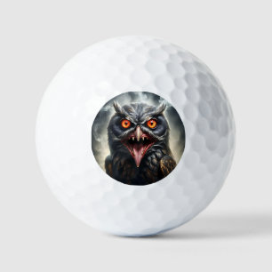 Balles De Golf "Ailes de cauchemar : le hibou vampire aux crocs"