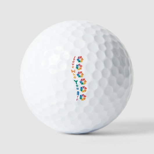 Balles De Golf Aimer Qui Vous Êtes - Rainbow Letters (Recto)