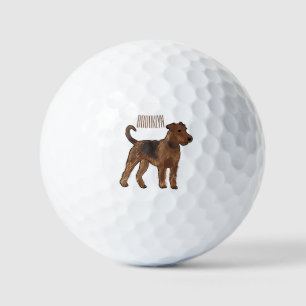 Balles De Golf Airedale terrier dog cartoon