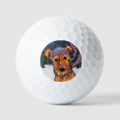 Balles De Golf Airedale Terriers (Recto)
