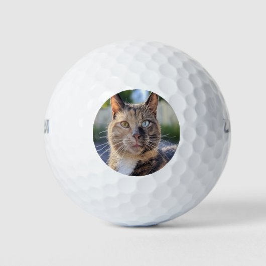 Balles De Golf Ajouter une Personnaliser photo de chat (Devant)