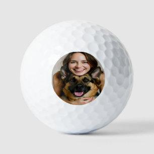 Balles De Golf Ajouter une photo de berger allemand Personnaliser