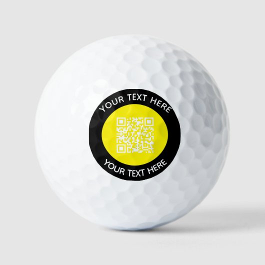 Balles De Golf Ajouter votre propre ronde QR Code texte Analyse M (Recto)