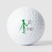Balles De Golf Alien drôle 🛸 Monogram UFO Éffrayant (Recto)