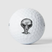 Balles De Golf Alien gris (Devant)