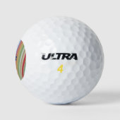 Balles De Golf Allée initiale rayée (Logo)