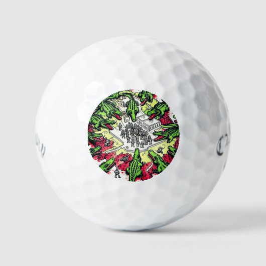 BALLES DE GOLF ALLIGATOR ALCATRAZ (Recto)
