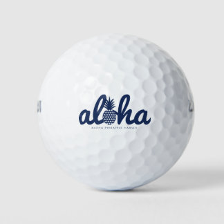 Balles De Golf Aloha ananas LogoColor-Navy