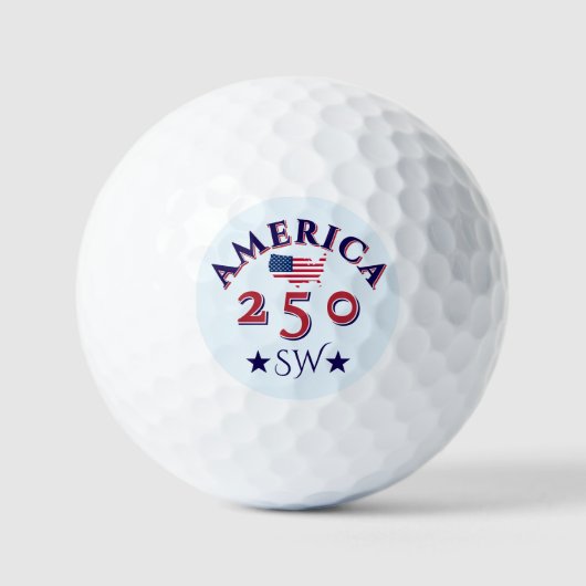 Balles De Golf America 250 Patriotic Golf Ball Custom Monogramme (Recto)