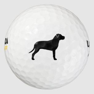 Balles De Golf American Pit Bull Terrier Silhouette