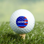 Balles De Golf American red white bleu patriotique fun (T-shirt Insitu)