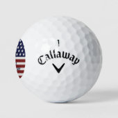 Balles De Golf American USA Flag Patriotic July 4th Custom (Logo)