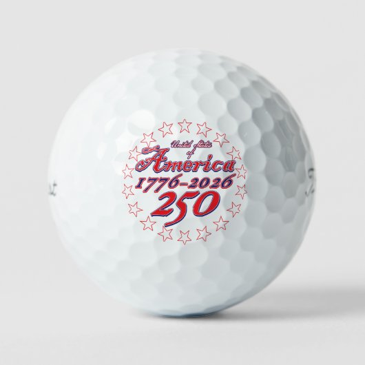 Balles De Golf Amérique 250 (Recto)