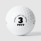 Balles De Golf Amies amusantes 3 Putt (Recto)